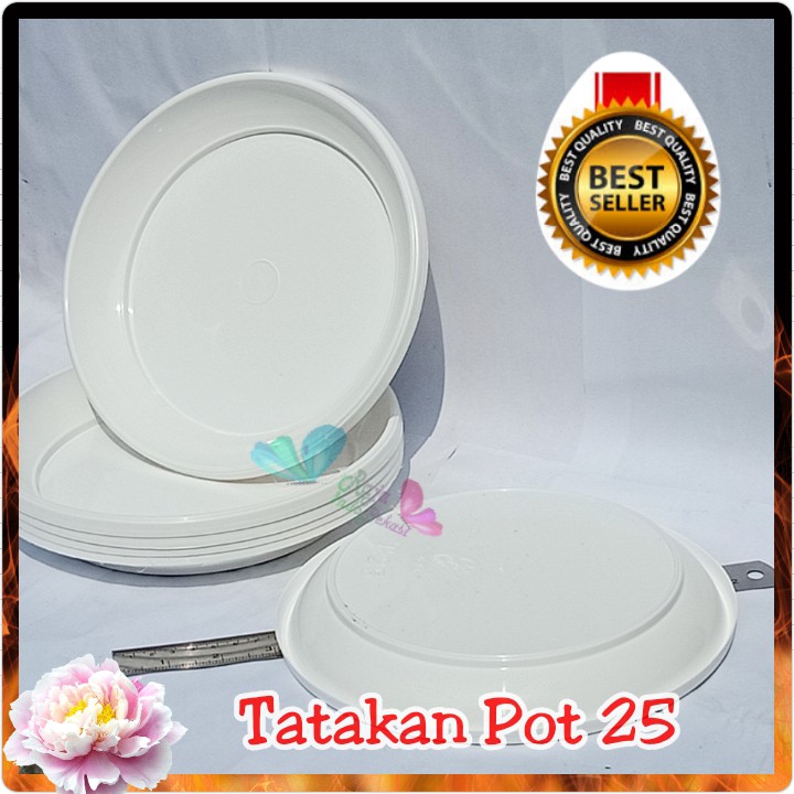 Tatakan Pot Gbl20 / Tray20 / Eco20 Tawon Putih 24 21 Alas Pot Gentong 24 21 20 Cm Putih Pot Pirus