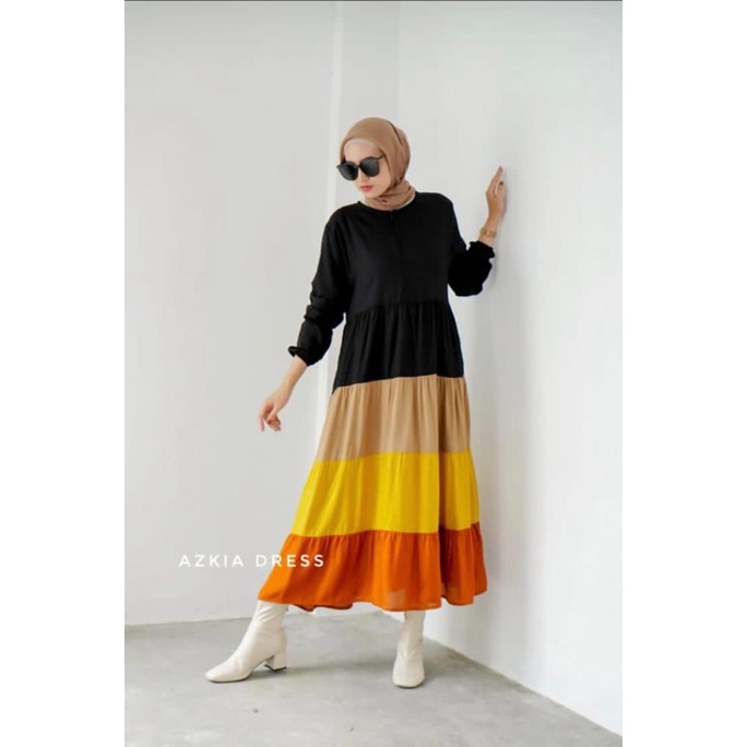 Azkia Dress / gamis terbaru / homedress terbaru / gamis nagita