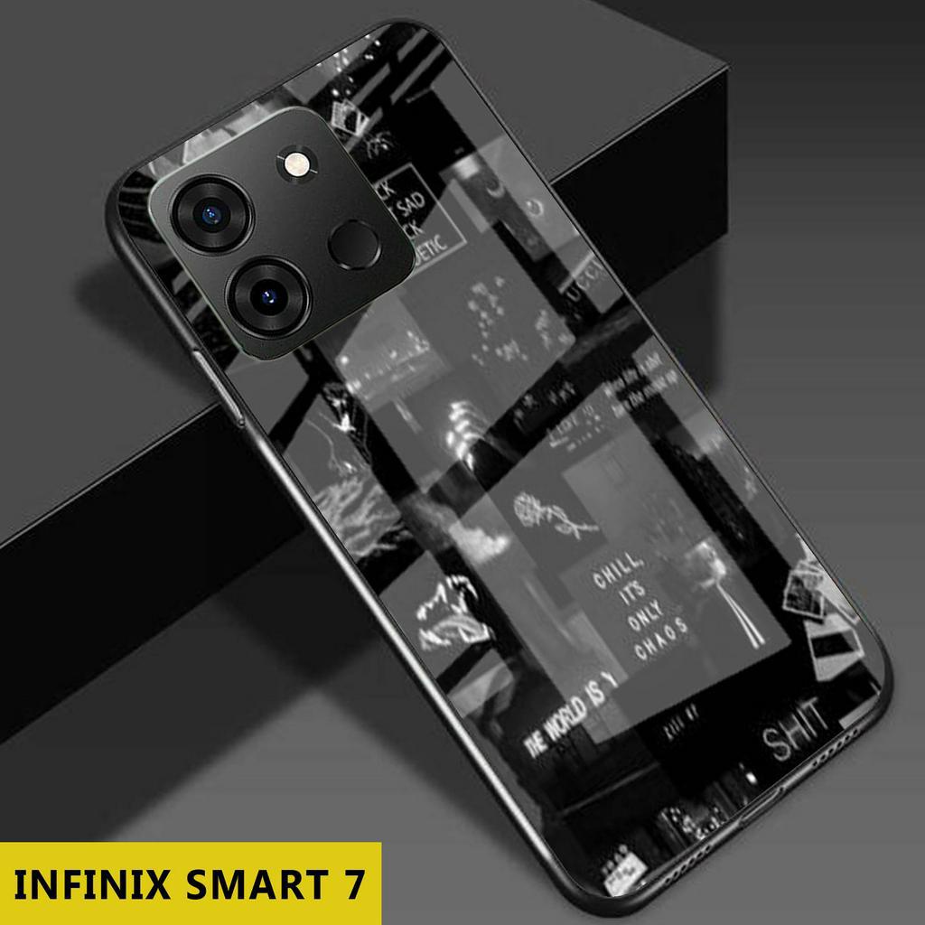 [A50] SoftCase Glass Kaca Kilau INFINIX SMART 7 - Softcase Kaca INFINIX SMART 7 - Casing Handphone INFINIX SMART 7- Case Hp INFINIX SMART 7