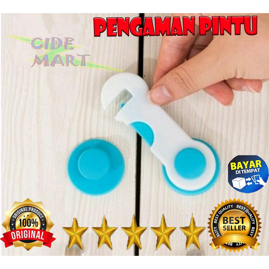 KUNCI PENGAMAN LACI LEMARI KULKAS / PENGAMAN PINTU KULKAS LEMARI / 3M ADHESIVE CHILD LOCK / BABY SAFETY