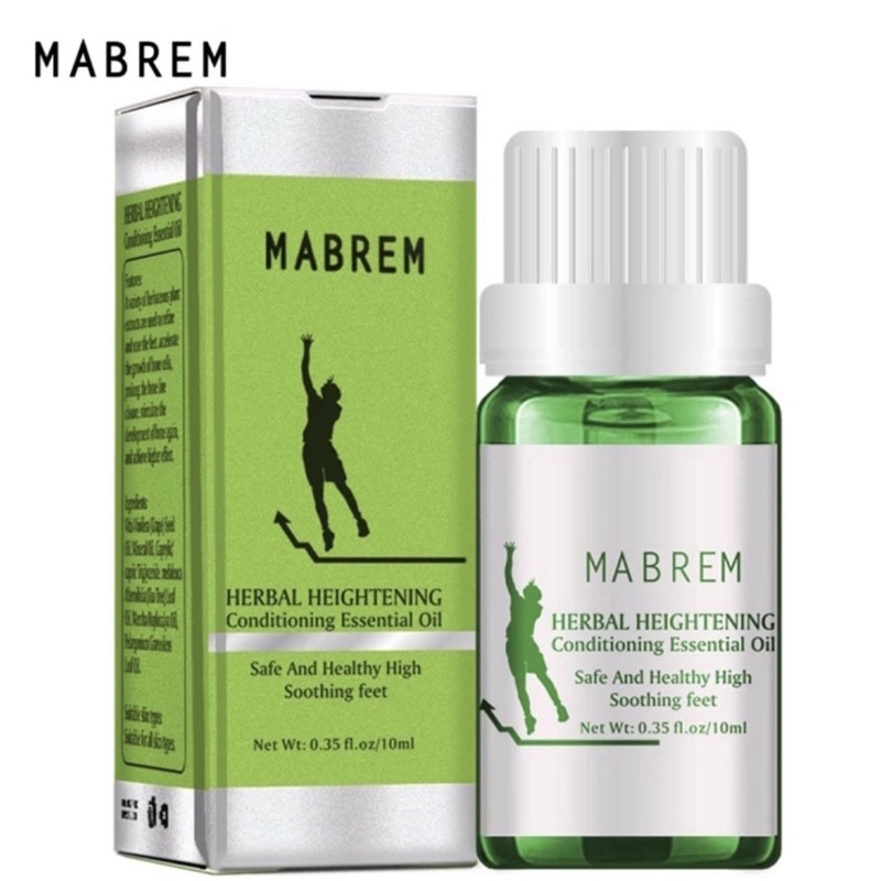 Mabrem Minyak Peninggi Badan Herbal Essential Oil 10ml