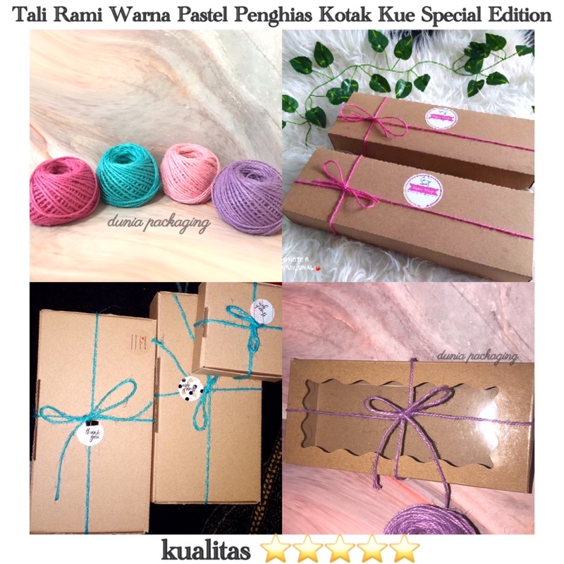 

Tali Rami Pastel Penghias Kotak Kue isi 25 meter Tali Rami warna Pastel Aesthetic Special Edition