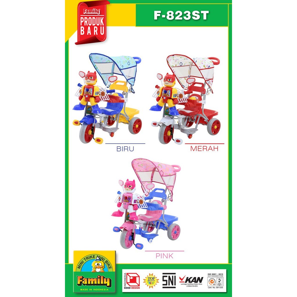 SEPEDA RODA TIGA FAMILY F 823 ST