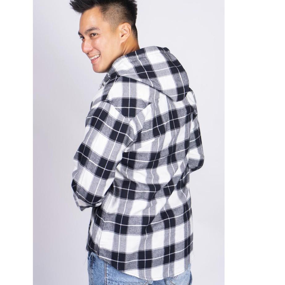 Terbaruϟday Benhill Hoodie ' BAIM WONG ' Flannel Hitam Putih 25189-11238