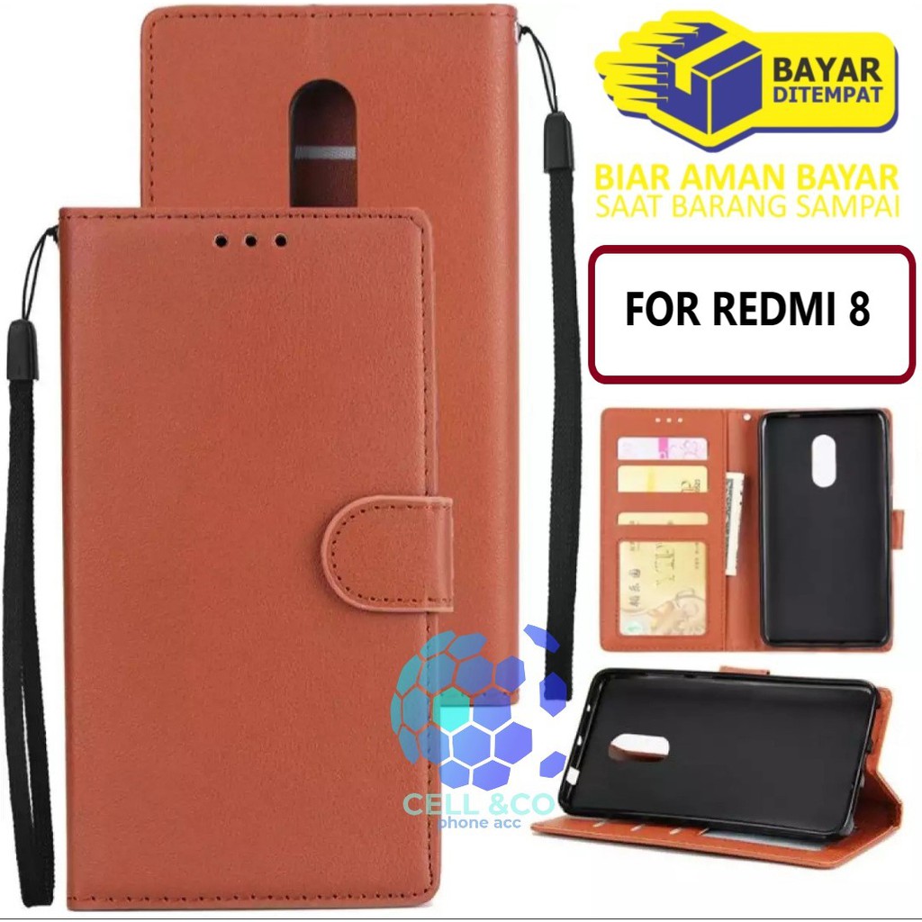 Flip cover XIAOMI REDMI 8 Flip case buka tutup kesing hp casing hp flip case leather wallet