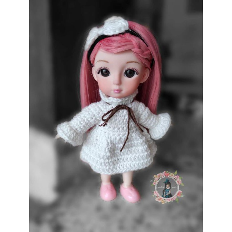 baju rajut barbie bjd mini doll bjd yuna dimple stodoll lati