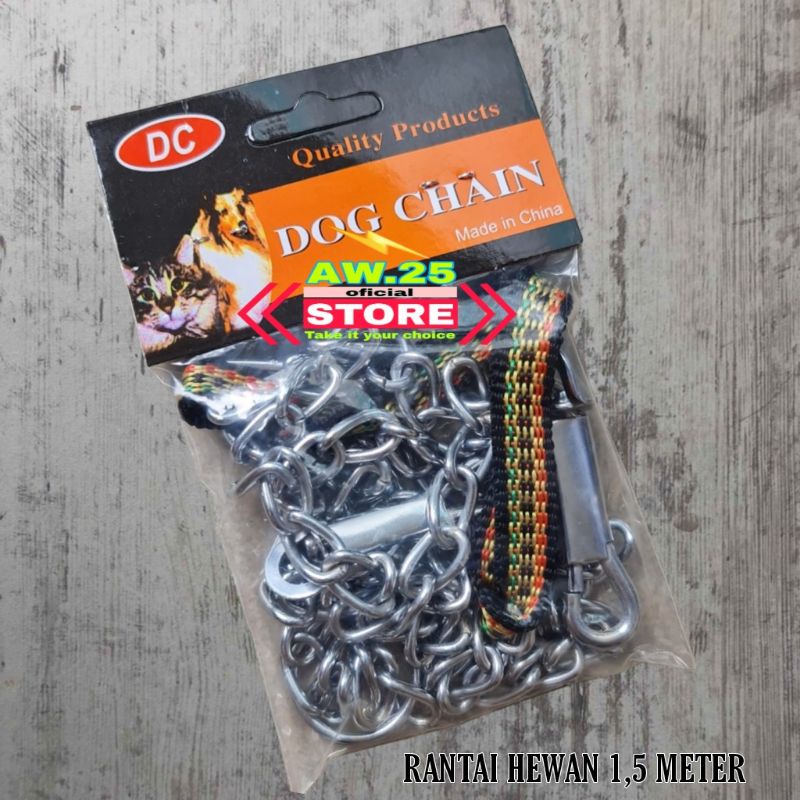 RANTAI HEWAN/RANTAI ANJING 1,5 METER