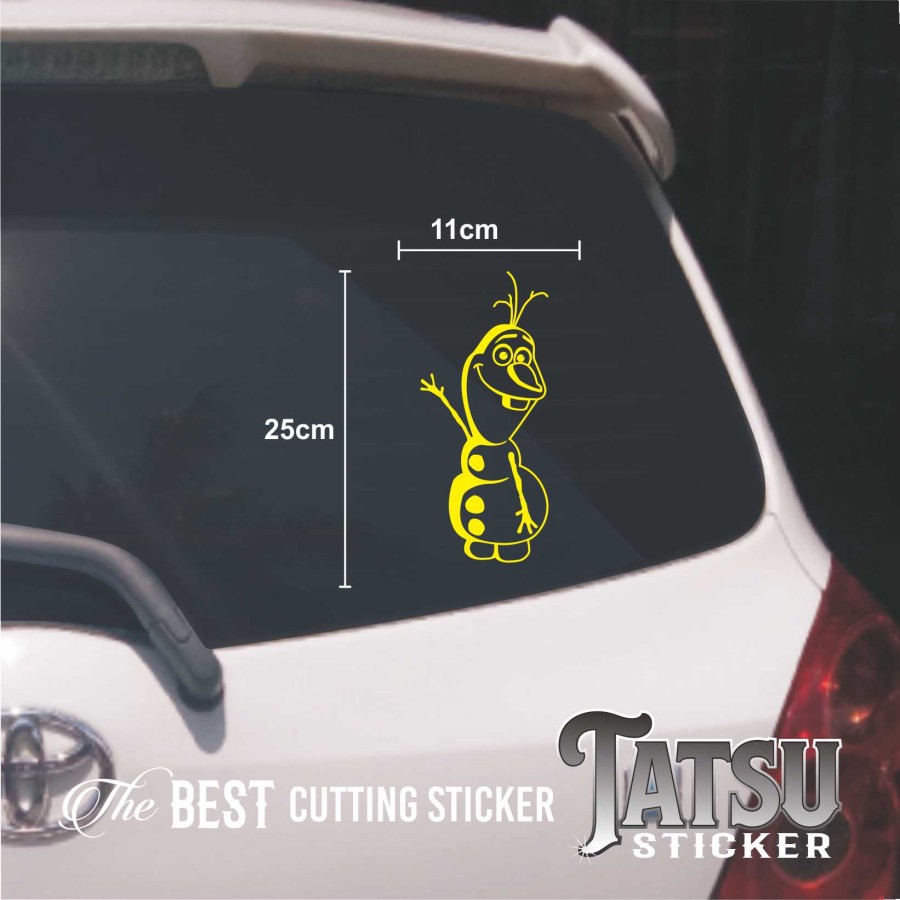 CUTTING STICKER - STIKER VISOR KACA MOTOR MOBIL BODY PINTU - OLAF FROZEN