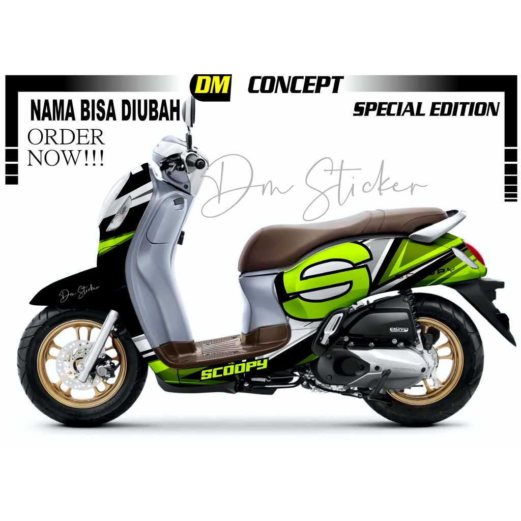 Decal scoopy new/lama full body mengunakan bahan hologram