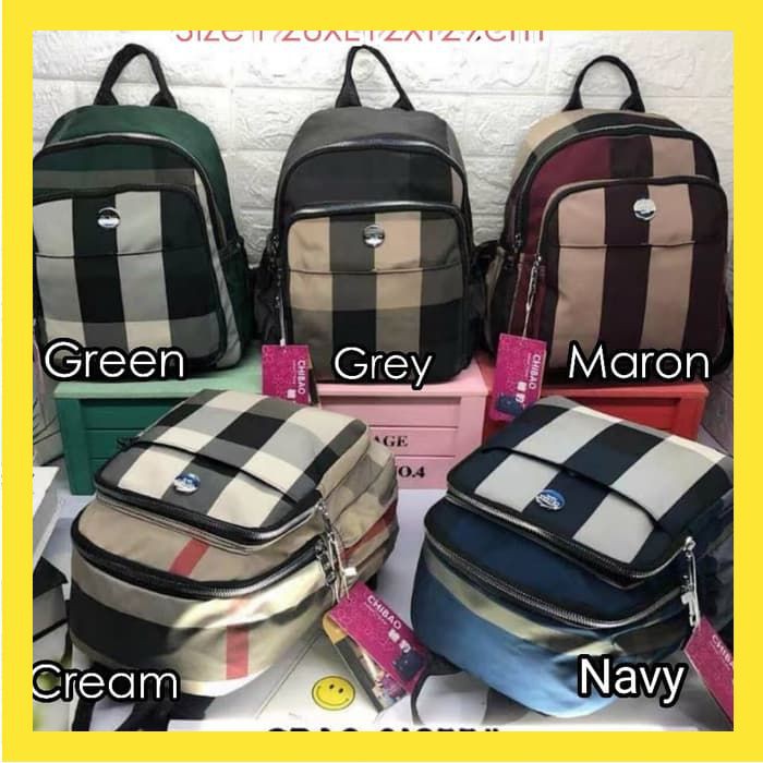 TAS RANSEL WANITA IMPORT CHIBAO MOTIF MEDIUM SIZE TAS PUNGGUNG MINI STYLISH BACKPACK FS035