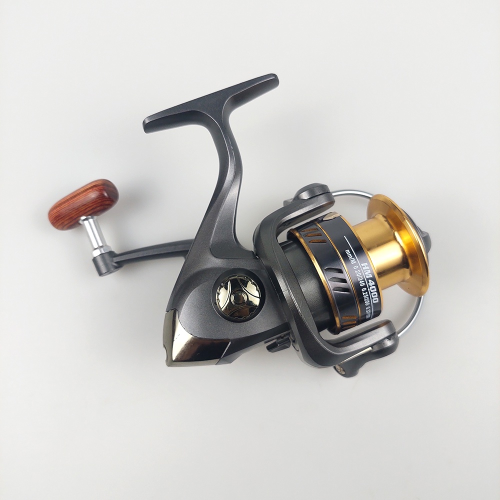 LINNHUE  Reel Pancing Spinning Fishing Reel 5.2:1 Gear Ratio 8 Kg - Golden