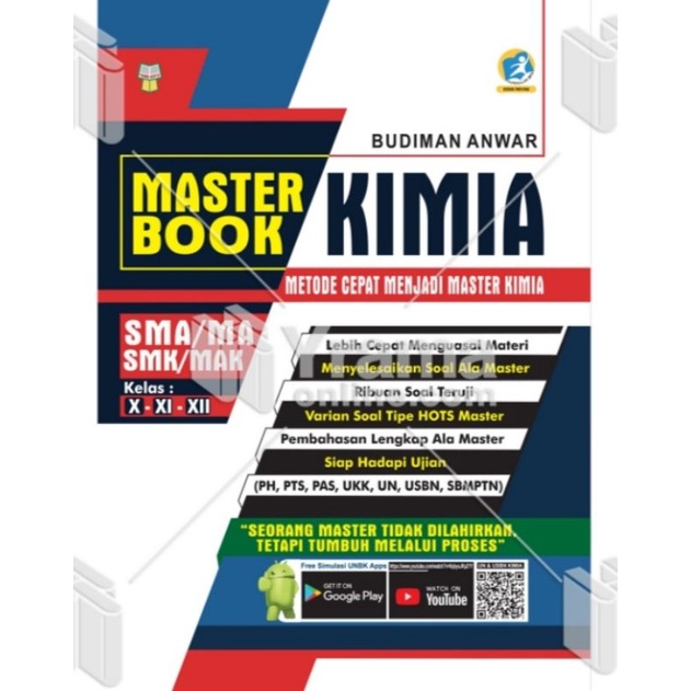 BUKU MASTER BOOK KIMIA SMA-MA/SMK-MAK KELAS X, XI, XII, YRAMA WIDYA
