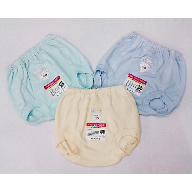 Libby Baby Celana Pop Polos Warna 3pcs Variasi Size