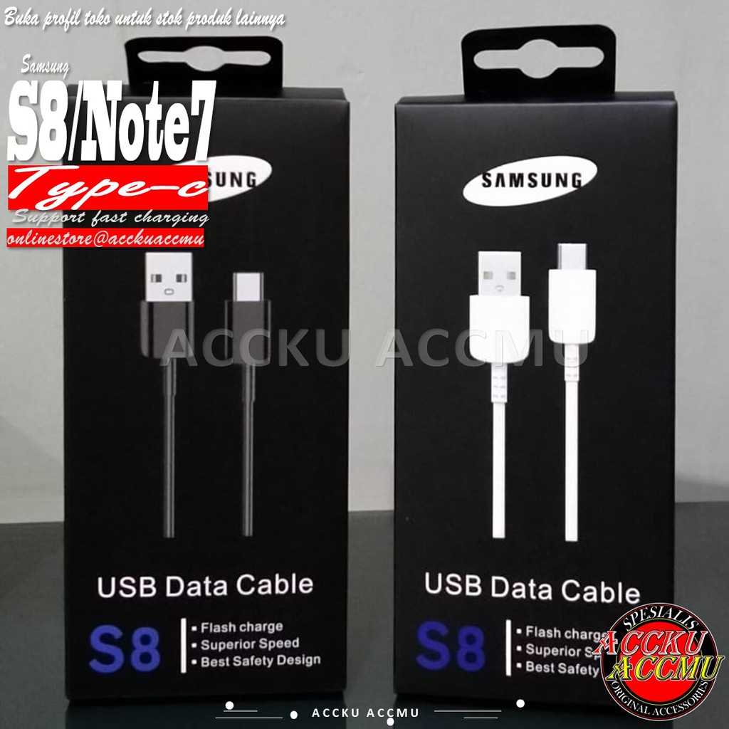 NOTEY7 / S8 - KABEL DATA SAMSUNG S8 TYPE C SAMSUNG NOTE 7 KABEL SAMSUNG TYPE C ORIGINAL 100%