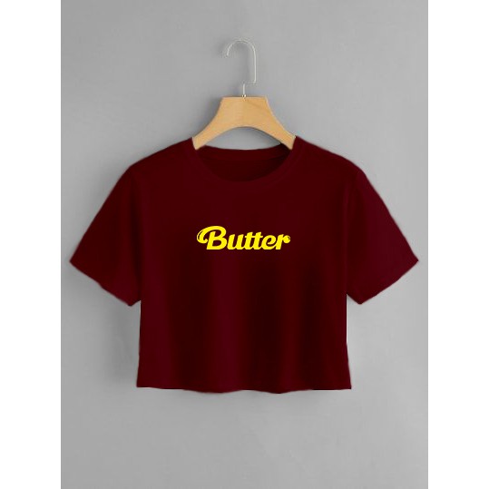 YOURSTYLE1119 - kaos crop butter KARAKTER all size kekinian kaos terlaris