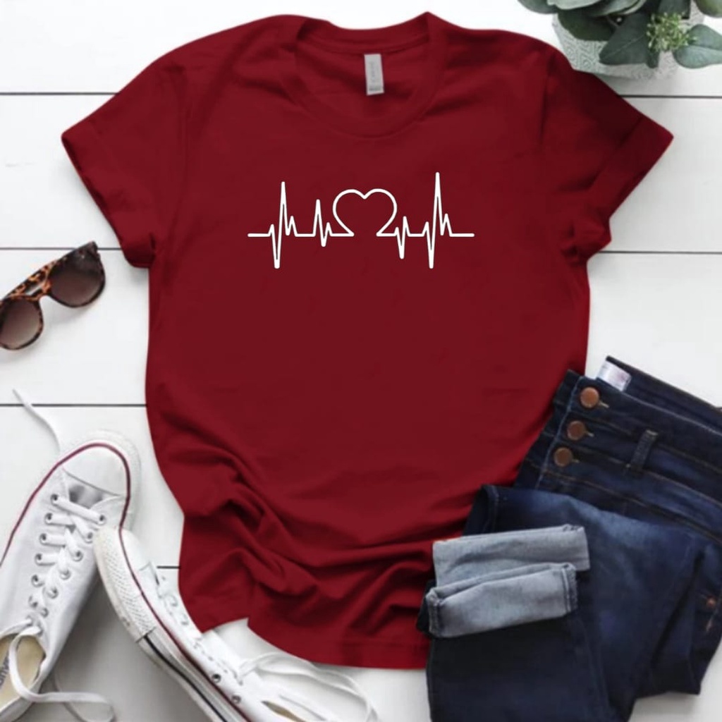 BAJU Kaos Wanita Katun Combed 40 / BAHAN COTTON COMBED 30S / Baju Kaos Laki Laki Dewasa Distro Sablo
