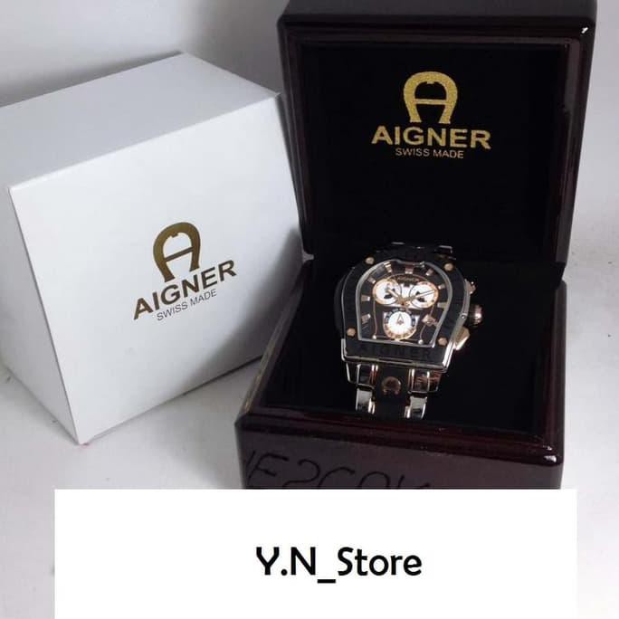 Jam Tangan Pria Aigner Roma Silver 45Mm Premium X6969