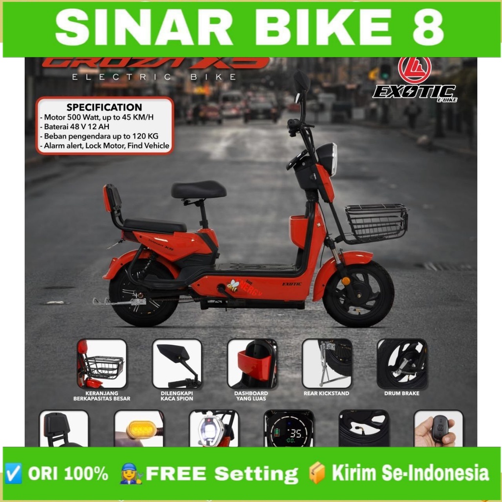 Sepeda Listrik Electric E Bike EXOTIC GROZA X5 By Pacific / Groza