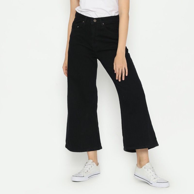 Kulot jeans hitam dan putih polos