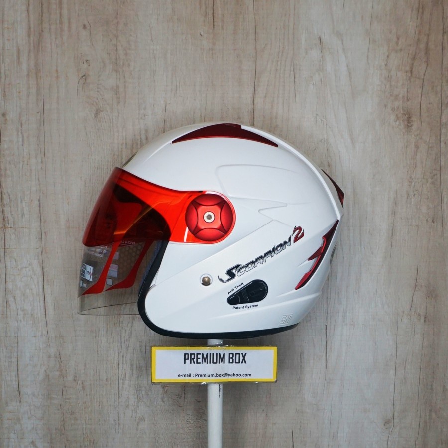 KYT SCORPION #2 White Pearl Gold Red Maroon