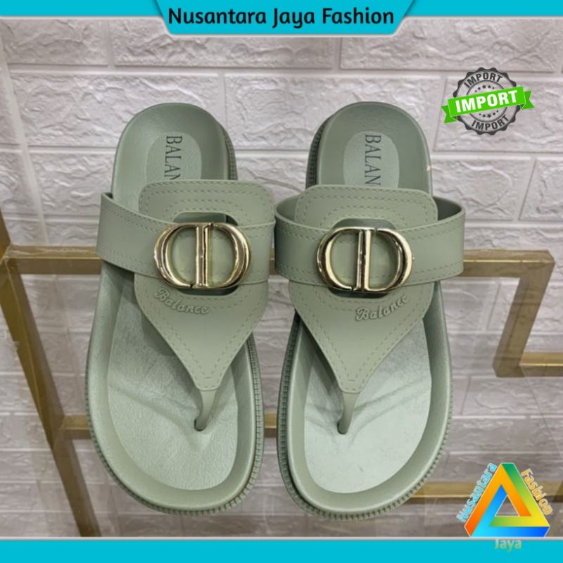 12.12 TERLARIS Sandal Wanita Balance 1605 25 / Sandal Wanita WEDGES / Sendal Jepit Wanita