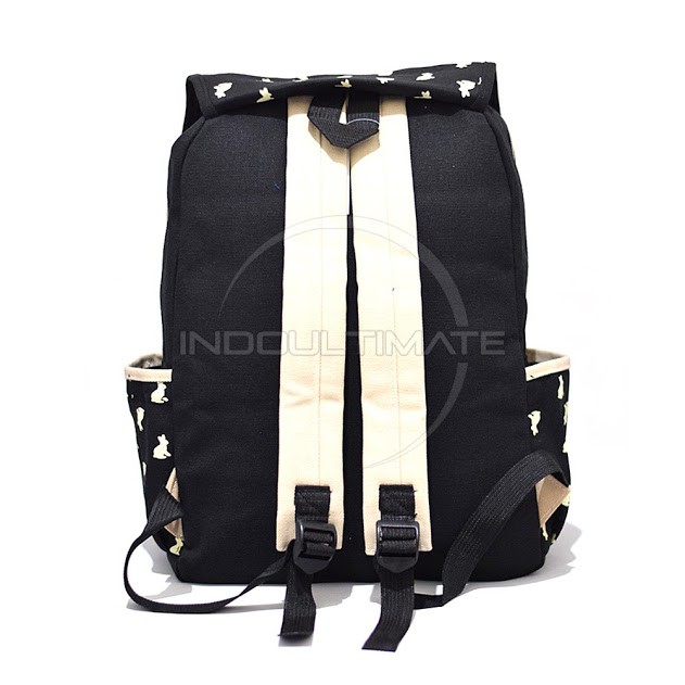 Tas Ransel Wanita Kanvas Premium/ Tas Backpack Wanita/ Tas Ransel Kuliah Keren / Korean Bag JS-605