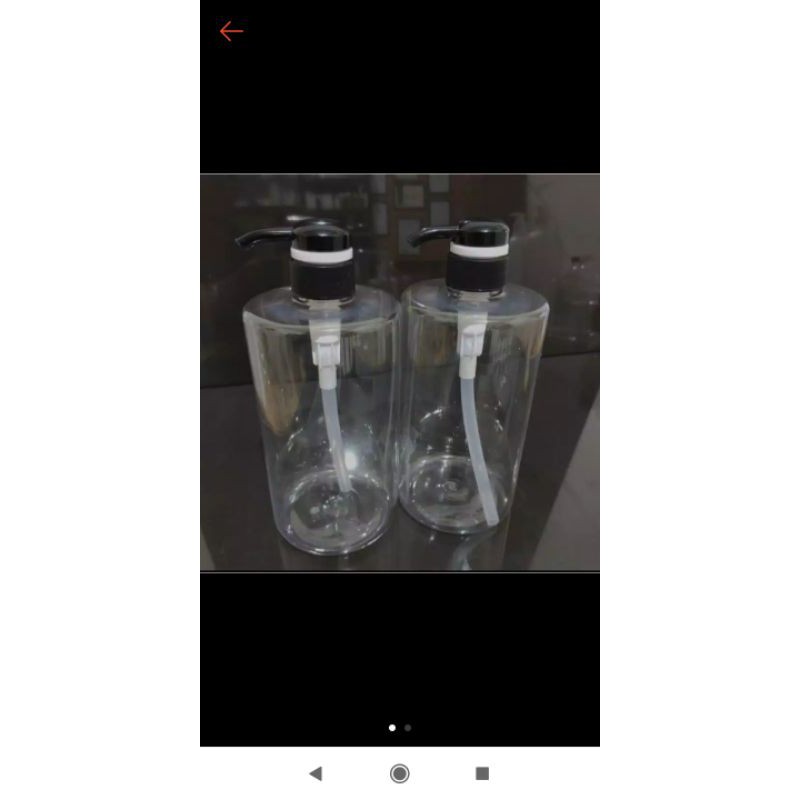Botol pompa bening 1000ml atau pump satu liter