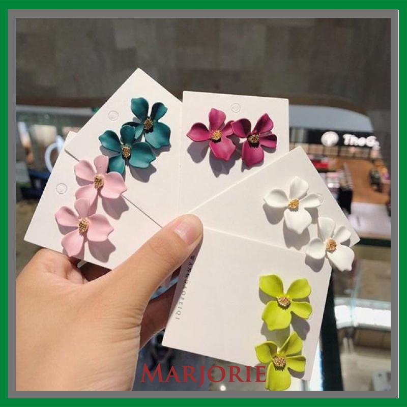 Anting Bunga Permen Warna Manis / Statement Earrings Candy Color Flower Sweet Ear Studs-MJD