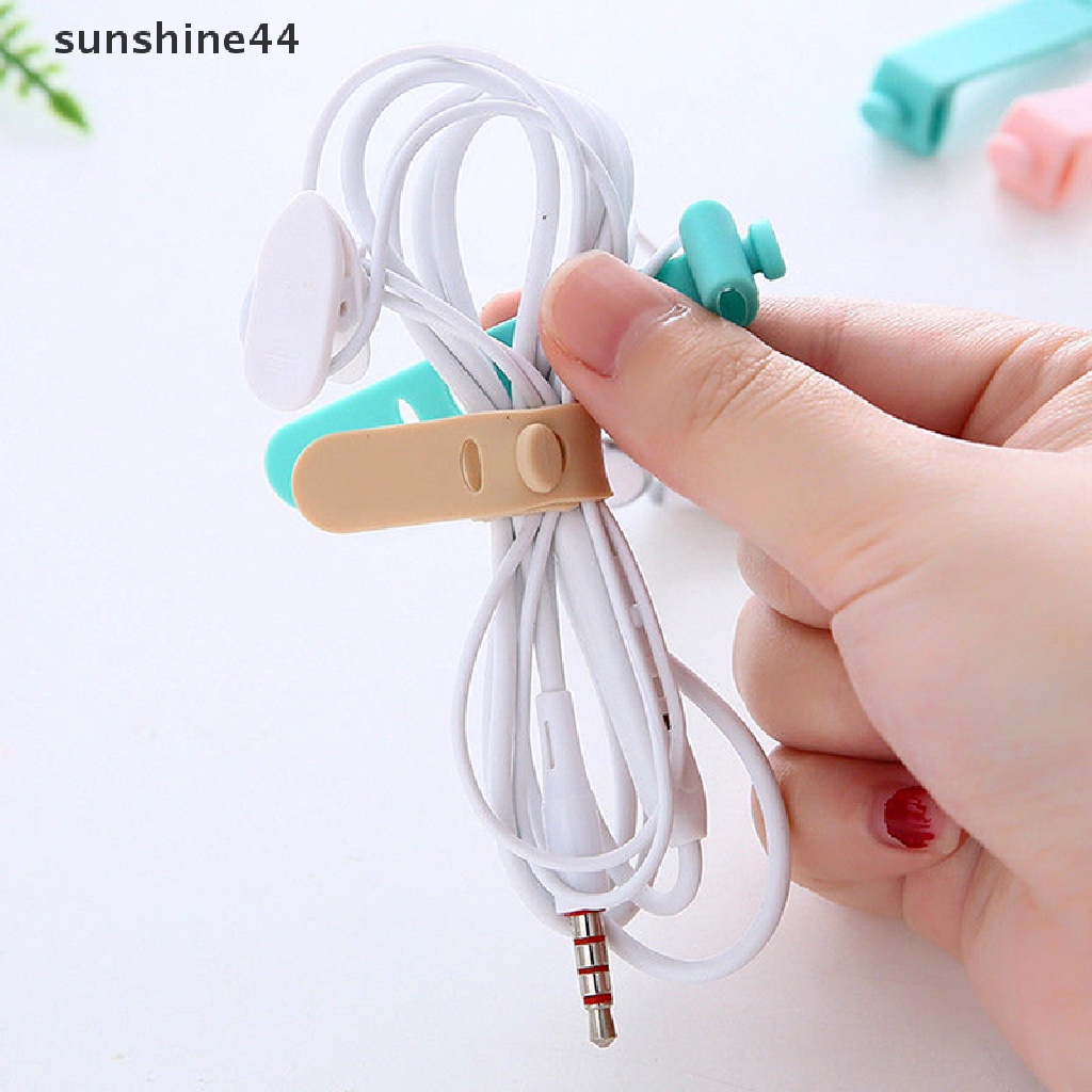 Sunshine Strap Pengikat Kabel Data / Charger / Earphone Bahan Silikon