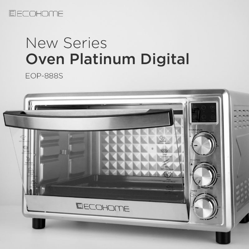 Ecohome Electric Oven Platinum EOP888S-LED FREE LOYANG 3 pcs Digital Display Oven List