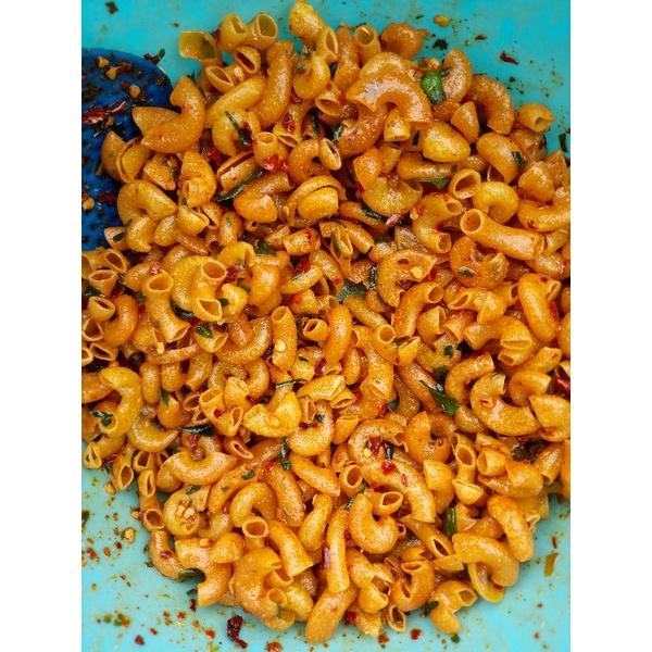 

Cemilan Murah Makaroni Pedas Daun Jeruk Bumbu Bojot