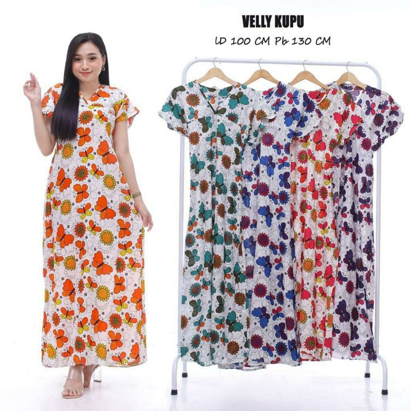 DASTER VELY MOTIF DASTER SEMATA KAKI DRES VELLY Batik Motif Pekalongan Bumil ibu ibu viral kekinian