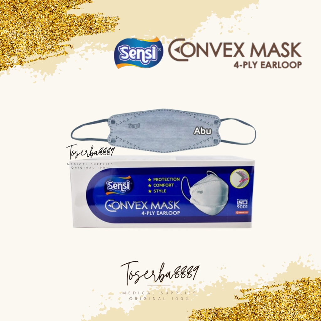 Masker Sensi Convex Mask 4 Ply | Masker Earloop 4 Ply | Masker Sensi / Masker Korea/ Masker KF94