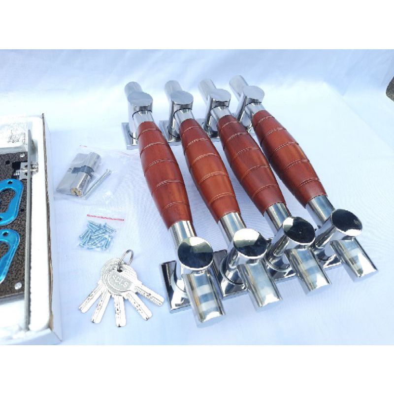 1set pintu rumah minimalis Gagang pintu rumah Handle pintu stenlis