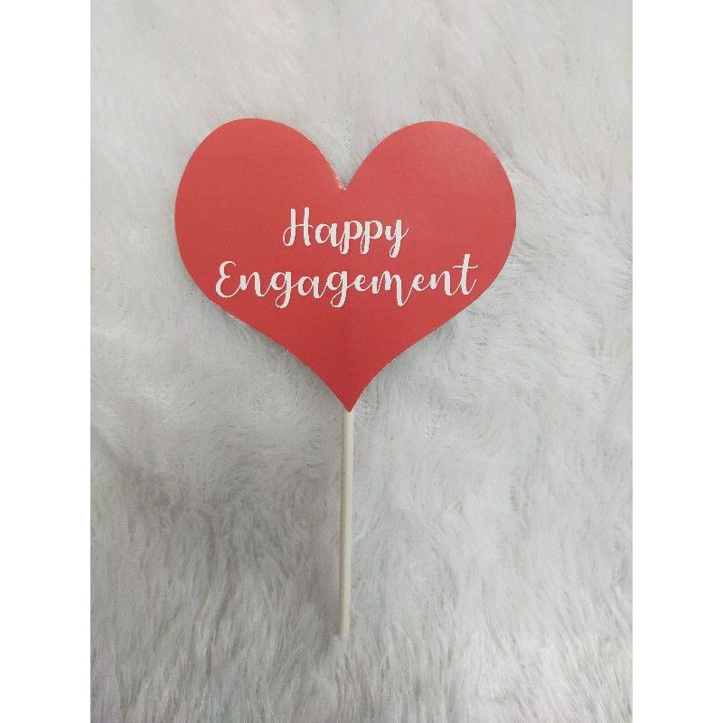 Topper Engagement (Bahan Kertas)