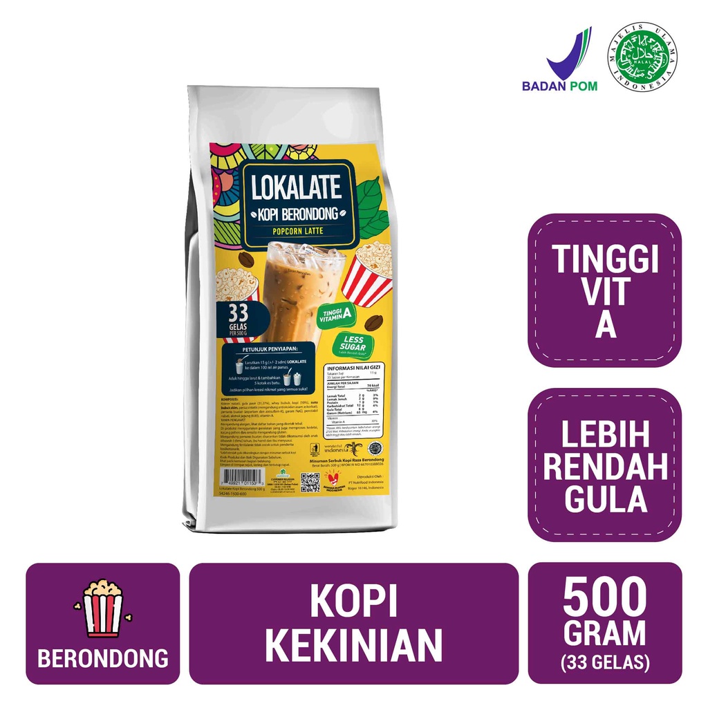 

Lokalate Kopi Berondong 500 gram - Tinggi Vitamin A Lebih Rendah Gula