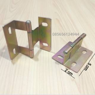  Engsel  Lemari Kabinet  Antik Brass Wrap Around Hinges 