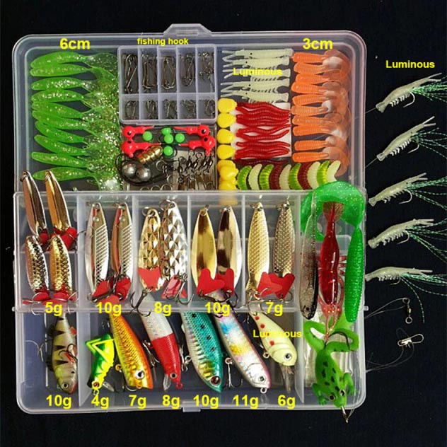 Umpan Pancing Ikan Set Fishing Bait Kit 178PCS - BMKT-02 - Multi-Color