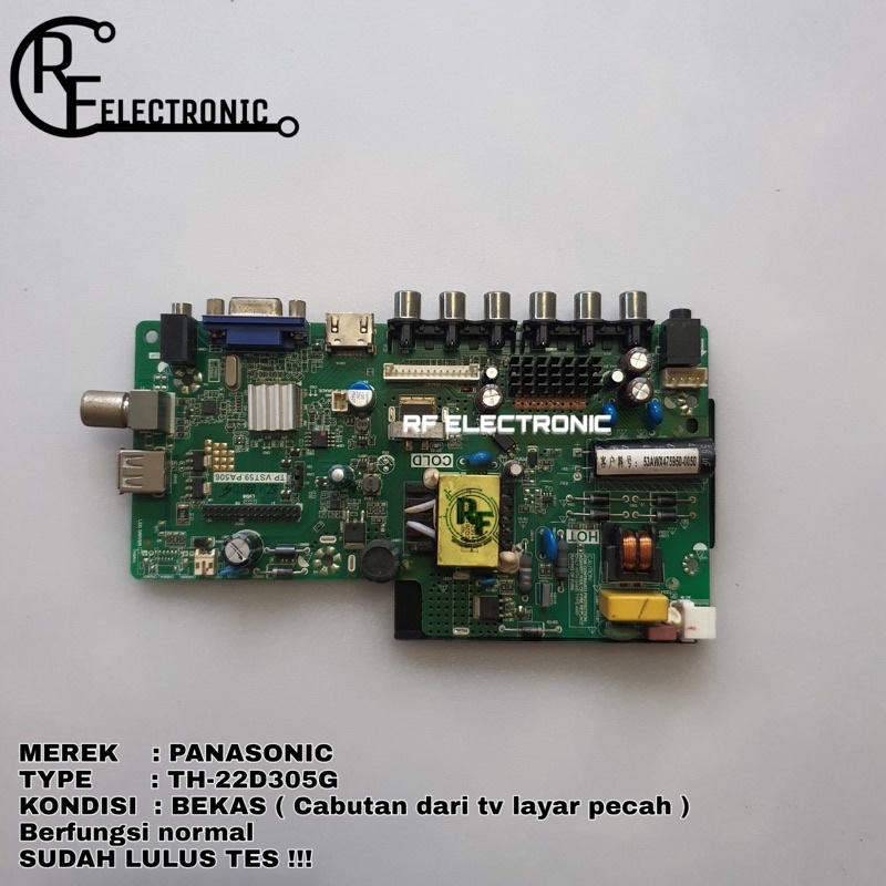 MB MOBO MAINBOARD MESIN TV LED PANASONIC TH-22D305G TH 22D305G 22D305