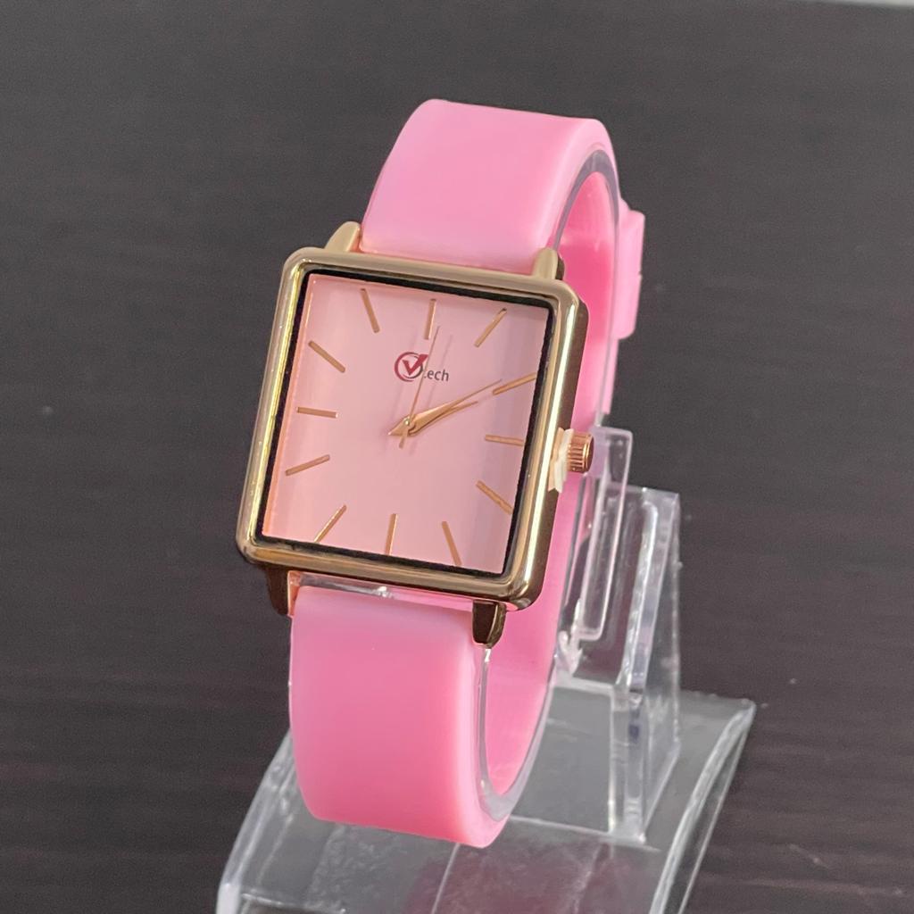 JAM TANGAN WANITA ORIGINAL ANTI AIR STRAP RUBBER Vtech  VT-60