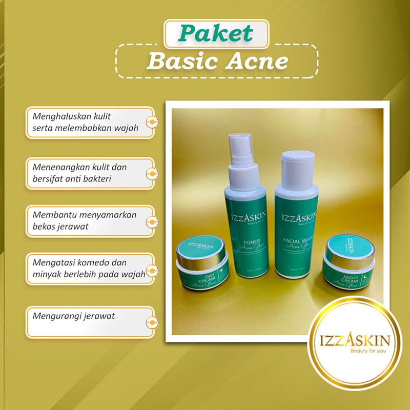 PAKET BASIC ACNE IZZASKIN BPOM
