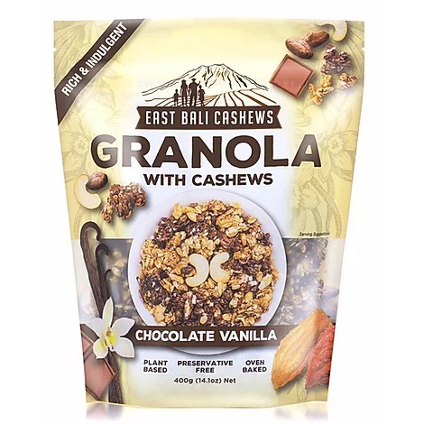 GRANOLA CLUSTER EAST BALI CASHEWS 400gr - MIX VARIAN