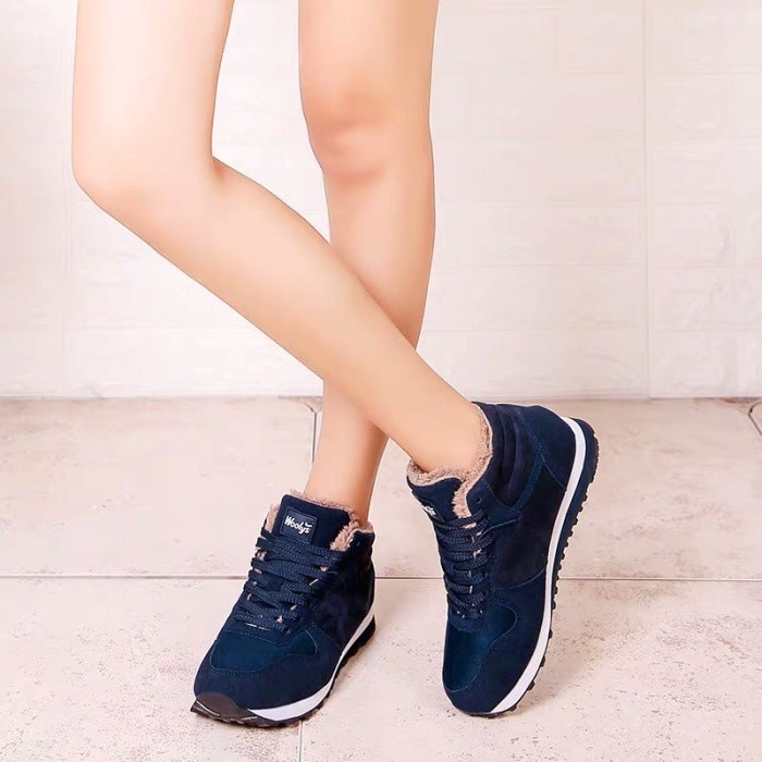 Sepatu Sneaker hangat Pria wanita dengan velvet Winter Thermal Shoes