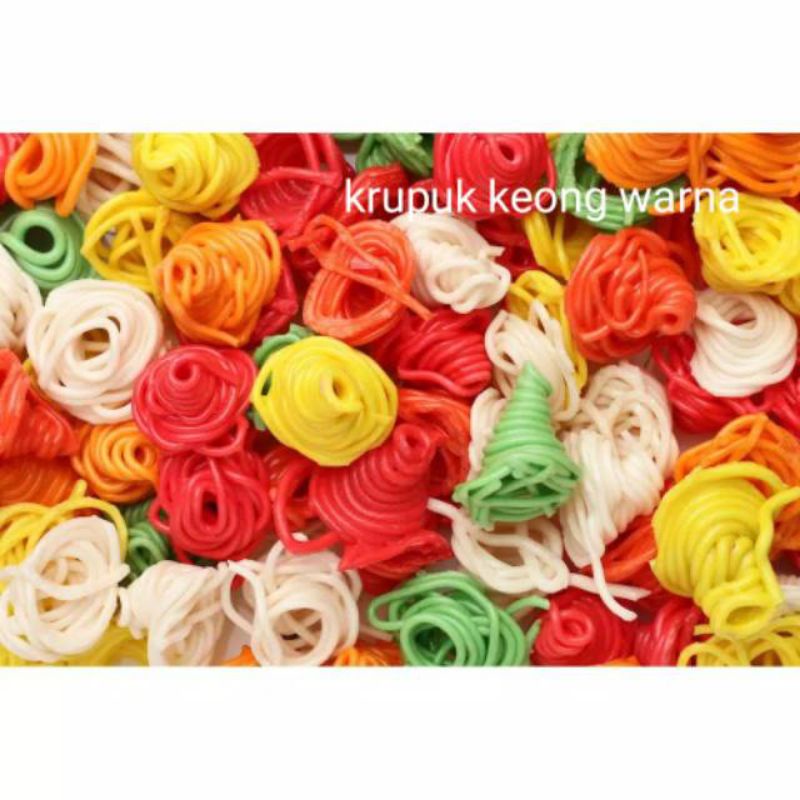 

kerupuk keong warna