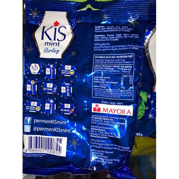 

(SANGAT TERJANGKAU) <<!!>> 983VIO Permen Kiss Mint Barley isi 50 pcs 125gr