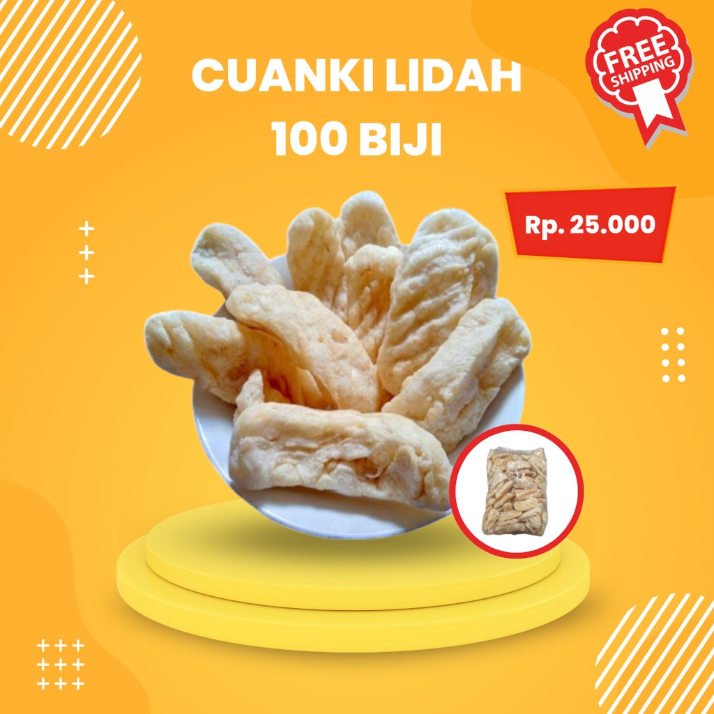 

CUANKI LIDAH 100 BIJI TOPING BASO ACI CUANGKI KERING KHAS GARUT