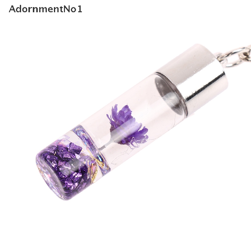 [AdornmentNo1] Wishing Bottle Eternal Flower Keychain Student Pendant Backpack Car Key Pendant [new]