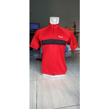 Jersey sepeda Rapha merah