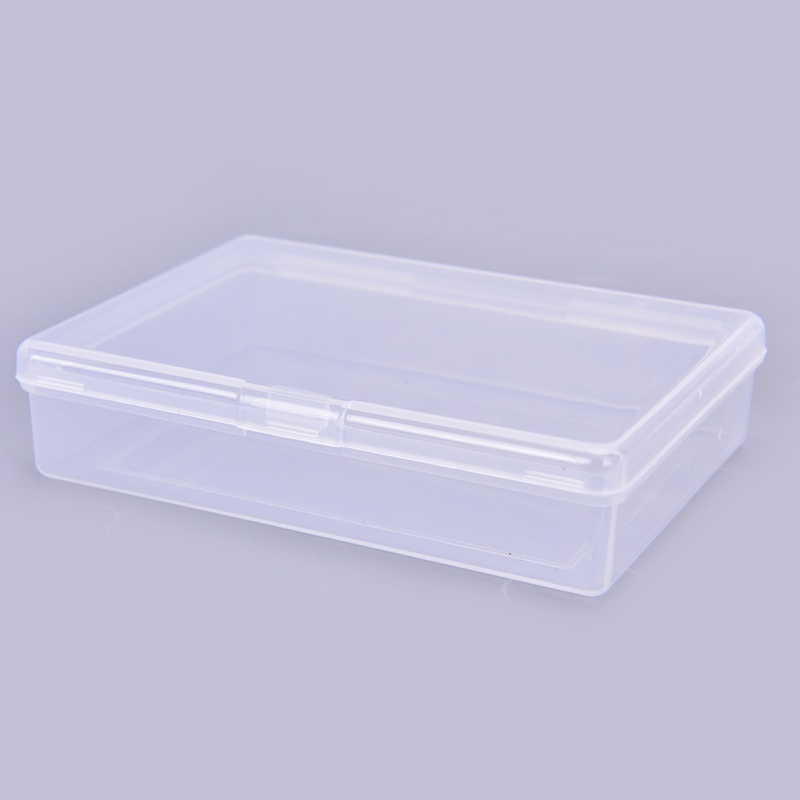 (Happy) 4pcs Kotak Penyimpanan Transparan Bahan Plastik Ukuran 10x7cm