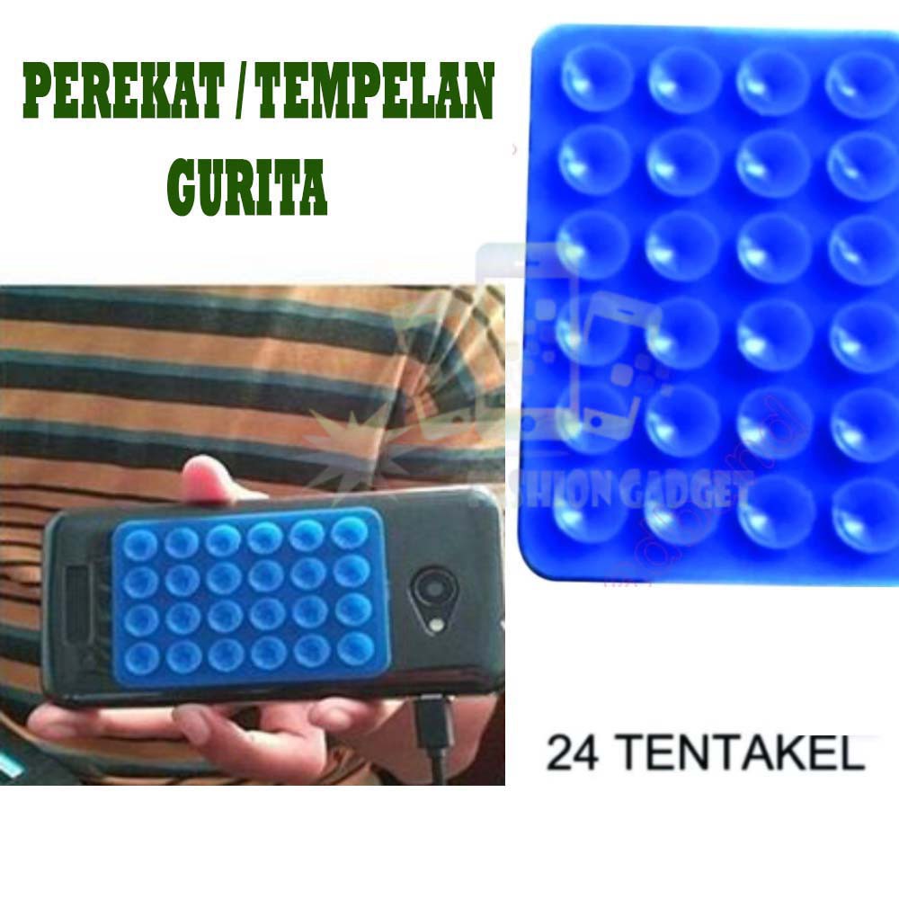 Tempelan GURITA Tentakel Besar LEBIH KOKOH / Holder Tempelan HP Perekat Handphone Cumi Untuk Motor